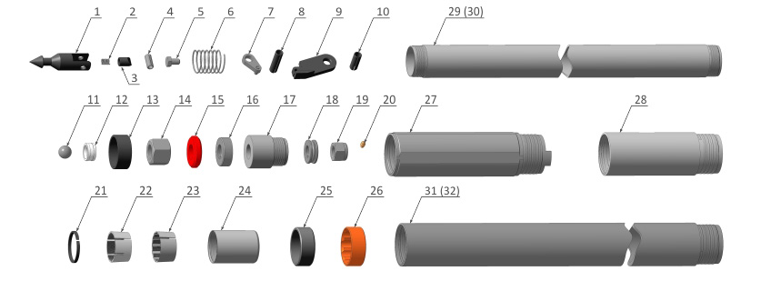 WIRELINE N CORE BARREL SPARE PARTS