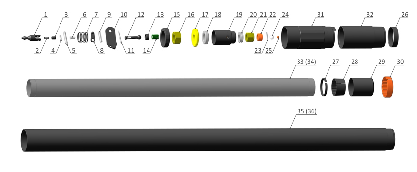 WIRELINE P CORE BARREL SPARE PARTS